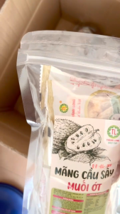 Mứt Mãng cầu Sấy Muối Ớt Thành Long Đồ Ăn Vặt Thơm Ngon Chính Hãng Túi Zip 200g/500g