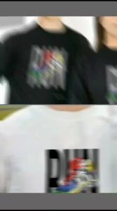 Pakaian Wanita Kombinasi Lengan Salur: Baju Kaos Lengan Pendek Kombinasi