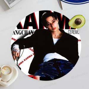 Korean K-pop Bang Chan Singer Wood Coaster Set - Heat Resistant for Tea & Coffee Home Cafe Decor Holiday Gift