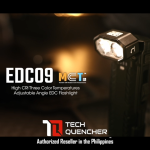 Nitecore EDC09 Flashlight - Adjustable 120° Rotating Head - High CRI Three Color Temperature - USB-C