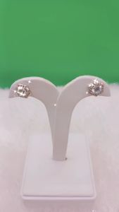 Giwang Lupita 01 Alloy Lapis Mas Putih 18K Permata Zirconia Premium Quality & Tahan Lama EP008S