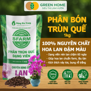 Phân Trùn Quế Viên Nén Greenhome Sfarm Bao 1kg Dinh Dưỡng Hữu Cơ Không Mùi Tốt Cho Lan Bonsai Rau Cây Ăn Trái