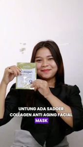 [15Pcs] Masker Wajah Glowing dan Putih / Sadoer Sheet Mask Collagen Anti Aging Mencerahkan dan Cegah Penuaan Dini