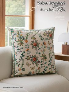 American Retro Floral Pillow Large