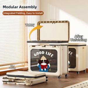 Multipurpose Foldable Storage Cabinet For Clothes Toys Books