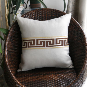 Nệm Ghế Sofa Vải Lanh Cotton Phong Cách Trung Hoa Mới Nệm Lưng Gỗ Đỏ Nệm Đầu Giường Nệm Lưng Lớn Nệm Đệm Có Lõi