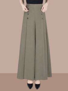 Shalldoer | Summer New Straight Flowy Thin Black Women Pants