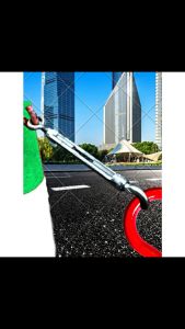 GI Turn Buckle Heavy Duty Wire Rope Tensioner Turnbuckle Hook & Eye 6-24mm Tensioner Screw Bolt