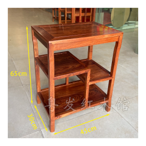 Red Sandalwood Tea Table Phoebe Bamboo Small Tea Table Chinese Style Tea Desk Balcony Solid Wood Small Tea Table Ming Qing Circle Chair Side Table Corner Table