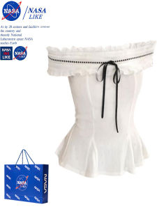 Áo Sơ Mi Nữ Tay Ngắn Hở Vai Họa Tiết Hoa NASA Pure Desire Style Thời Trang Mùa Hè Ôm Vừa Vặn Thon Gọn Thiết Kế Cảm Giác Cạp Cao