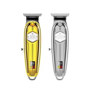 Kemei KM-I5S กรรไกรตัดผมโลหะแบบมืออาชีพแบบชาร์จไฟได้จอแสดงผล LCD ดิจิตอลปัตตาเลี่ยนเครื่องตัดผมยูเอสบีชาร์จไวไฟฟ้า
