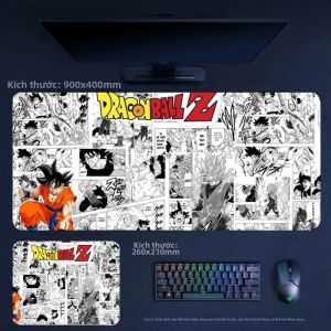 Bandai | Tấm Lót Chuột Bằng Da Chống Trượt Cỡ Lớn Dành Cho Bé Trai Tấm Lót Chuột In Hình Dragon Ball Goku Chất Lượng Cao Tấm Lót Bàn Trang Trí