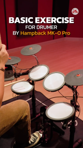 Hampback MK-0 Pro กลองไฟฟ้า หนังมุ้ง กลองชุด Music Arms