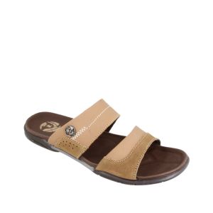 PAKALOLO MESSI 03 LEATHER Sandal Slide Pria Original - Cokelat Hitam Krem.