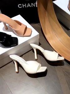 MYJUMP Office sandals for women leather 2024 new summer style French style stiletto heels sandals#FT412