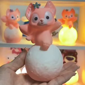 For Kids Christmas Gifts Sanrio Night Lights Kawaii 3D Sanrio Moon Night Light Cinnamoroll Kuromi Melody Figure Cartoon LED Light Toy Kawaii Anime Bedside Lamp Cute Cinnamoroll My Melody Gifts