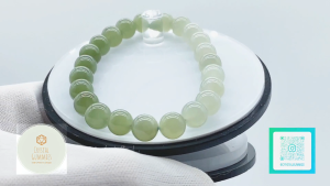 SG LOCAL - Authentic Natural Gradient Green Hetian Jade Bracelet 和田玉渐变色手串