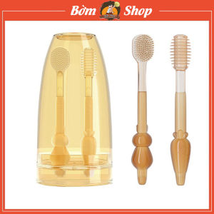 Set rơ lưỡi và bàn chải đánh răng được làm từ silicon nano bạc kháng khuẩn tuyệt đối an toàn cho bé sơ sinh 0 - 24 tháng