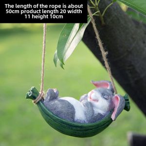 Garden Outdoor Tree Pendant Swing Rabbit Decorations Garden Groceries Creative Balcony Animal Crafts Ornaments