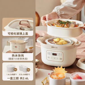 [China Plug Adapter Needed] Bear | Fully Automatic Ceramic Multi-function Electric Pot