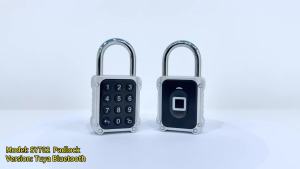 RAYKUBE SY702 Smart Padlock Tuya BLE Fingerprint / Password Unlock Waterproof Zinc Alloy Security Lock for Door Locker Gate