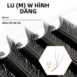 Mi Giả LU(M) Curl YY Hand Woven Premade Volume 3D/4D/5D Hình Chữ W Chất Liệu Sợi Tổng Hợp Dài 8-15mm Dùng Trang Điểm