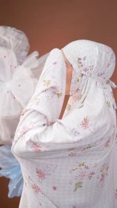 Tazbiya Premium mukena floral whisper| mukena putih tazbiya|mukena motif bunga| mukena white tazbiya|mukena motif flower|