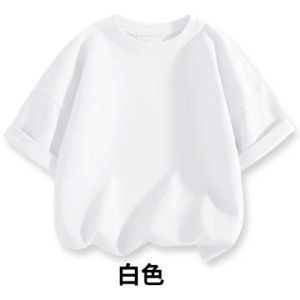 Loose Fit Childrens Short Sleeve T-Shirt Pure Cotton Korean Style Cartoon Print Baby Boys Summer Fashionable Casual Top