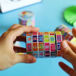 Kids Math Mathematics Cylindrical Digital Rubiks Cube Montessori Educational Toy Puzzles