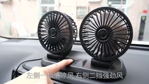 Car Fan USB mini Fan Desktop Fan Cooling Fan 360°Rotating Double Head Car Fan 2 Speed Silent Truck FanCar Strong Dual Fan Air Conditioning Double Booster Cooler Mini Fan For Car Van Truck