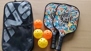 Combo 2 Vợt Pickleball Vinguir Họa Tiết Graffiti Kèm Túi Đựng Và 4 Bóng Chơi Pickleball Tiêu Chuẩn Thi Đấu Quốc Tế USAPA Sợi Thủy Tinh