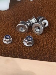 10PCS Hex Flange Nylon Locknuts M4-M8 Industrial Grade 304 Stainless Steel Vibration Proof for Automotive & Marine