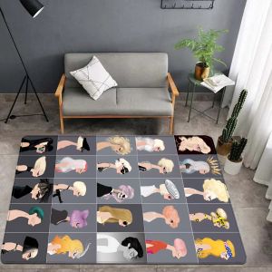 Singer L-Lady Gaga Floor Mat Anti-slip Absorb Water Long Strip Cushion Bedroon Mat Alfombra