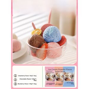 Home Use Ice Cream Powder 100g Commercial Grade Ice Cream Material Special for Household Making of Ice Cream