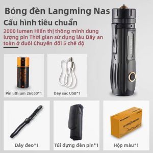 MEEJAS | Đèn Pin LED Công Suất Lớn Chiếu Xa Sạc Được Dã Ngoại Cầm Tay