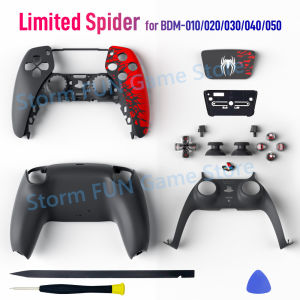 Limited Spider for PS5 Controller Shell Back Front Cover Playstation 5 Case Replacement for BDM-010/020/030/040/050