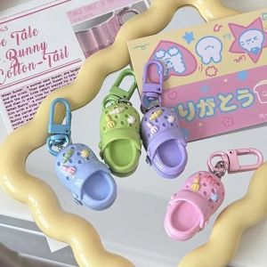 Cute Small Mini Slippers Hole Shoes Couple Children Keychain Shoes Backpack Pendant Small Gift