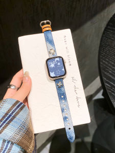 Creative Vintage Denim Apple Watch Band New Smart High-End Feels Women Apple Watch 11 Band Suitable for Applewatch Iwatch