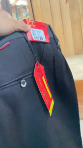 JAVOS - CELANA BAHAN DASAR STANDAR MERK JCC ORIGINAL//CELANA KANTOR PRIA HITAM REGULER FORMAL KATUN