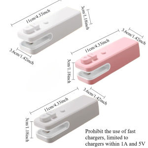 Mini USB Rechargeable Food Bag Sealer and Cutter Portable Snack Sealing Machine