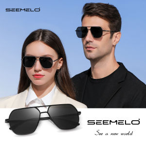 SEEMELO Driving Polarized Sunglasses for Men TAC Polarized   Shades Night Driving Sunglasses Lens Fashion Large Frame Double Beam Sunglasses Anti Glare UV400 Protection Clean Vision  for Men Women