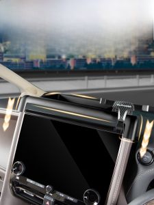 Alphard40 Series ตู้เสื้อผ้าแบบมีพานรองสำหรับโทรศัพท์มือถือ 24 รุ่น อุปกรณ์เสริมรถยนต์แบบปรับแต่งได้พร้อมแผ่นรองนำทาง