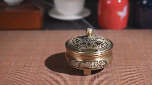 Lư Đồng Xông Trầm Hương Tịnh An  Đỉnh Đốt Nhang Bằng Đồng Đúc Nguyên Khối  Đồ Thờ Cúng.