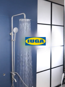 IUGA 304 Stainless Steel Single Point Shower Set for Water Heater High Quality Shower Set with Faucet Rainfall