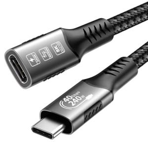 8K Type-C Extension Cable USB-C Extender Compatible For Thunderbolt 4/3 USB4.0 Fast Charging Suitable for MacBook Laptop Samsung