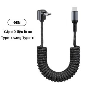 Cáp Sạc Nhanh Bện Xoắn 90 Độ Type C To Type C NNBILI Dành Cho iPhone 18/17 Samsung Galaxy S26/S25 - Dòng Điện Tối Đa 6A