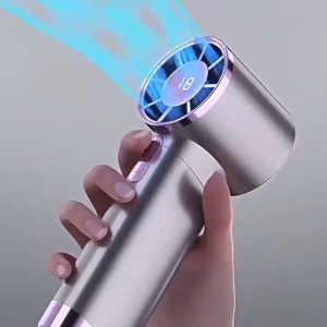 BINLU Portable Mini Fan Rechargeable Turbo | LED Battery Display High Speed Cooling USB Charging Lightweight Travel Office Home Philippines | Compact Strong Wind Long Lasting Battery - Electricfan Rechargeable