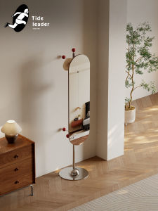 Italian Style Stainless Steel Full Body Mirror and Coat Rack