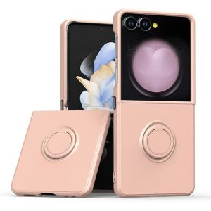 Trendy Soft Silicone Frosting Phone Case for Samsung Galaxy Z Flip 7 FE 6 5 4 3 Shockproof Car Magnetic Ring Stands Mobile Cover