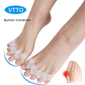 VTTO 1Pair Gel Silicone Bunion Corrector Toe Separators Straightener Spreader Foot Care Tool Massager